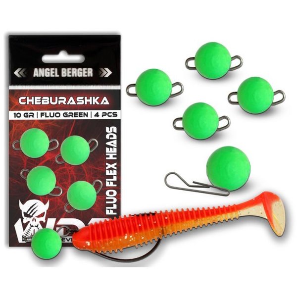 Wild Devil Baits Cheburashka Fluo Green Flex Heads